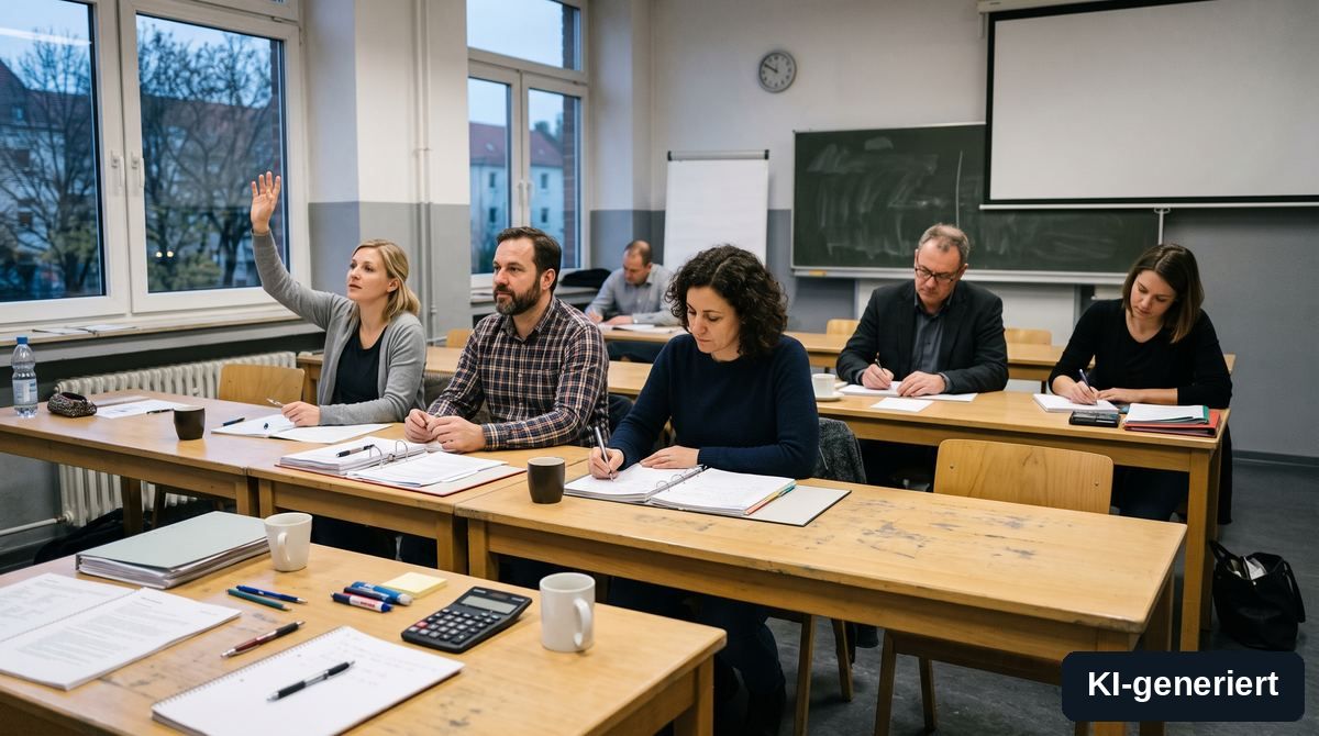 Abendkurs eines berufsbegleitenden Lehrgangs